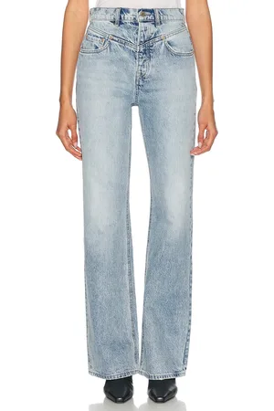 GRLFRND Katya Seamed Loose Wide Leg Jeans in