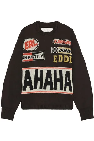 ERL Unisex Hahahah Wool Mohair Sweater Knit in
