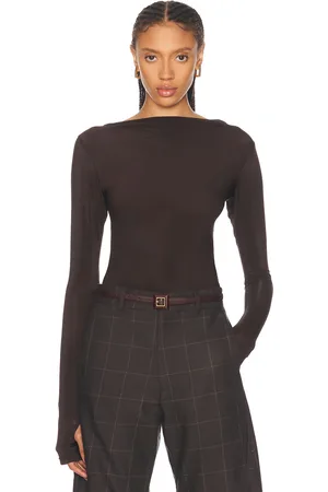 MIMCHIK Boat Neck Draped Top in