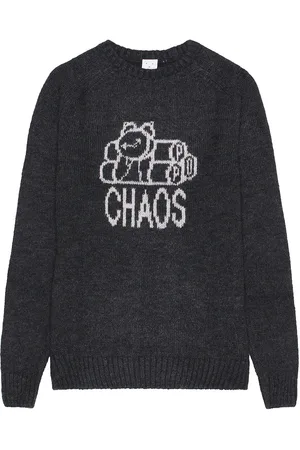 Pop Trading Company Knitted Chaos Crewneck Sweatshirt in