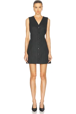Frame Pinstripe Suiting Dress in