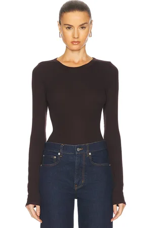 ENZA COSTA Silk Knit Long Sleeve Crewneck Top in