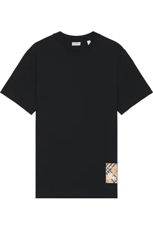 Burberry T-Shirt With Check Label in
