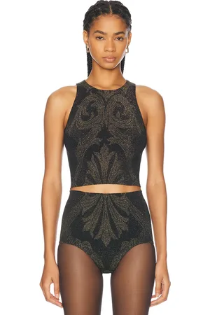 Wolford X Etro Metallic Jacquard Crop Top in