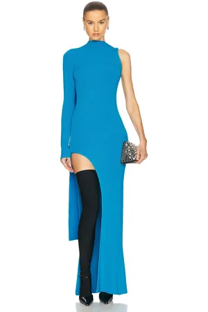 DAVID KOMA Asymmetric Cut One Sleeve Dress in