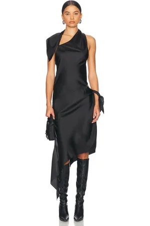 Courrèges Knot Slash Silk Dress in