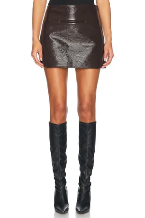 Courrèges Oblique Vinyl Mini Skirt in