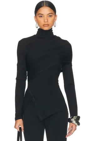 Helmut Lang High Neck Long Sleeve Top in