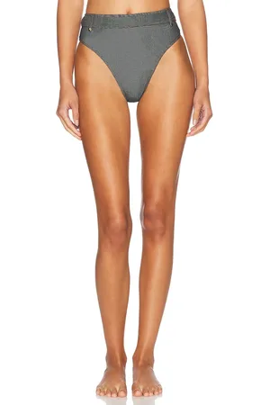 Tropic of C Denim High Rise Bikini Bottom in