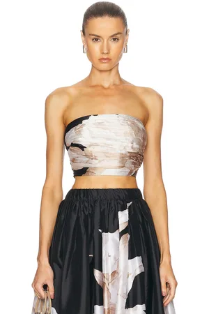 HEMANT AND NANDITA Niru Runiruched Bustier Top in