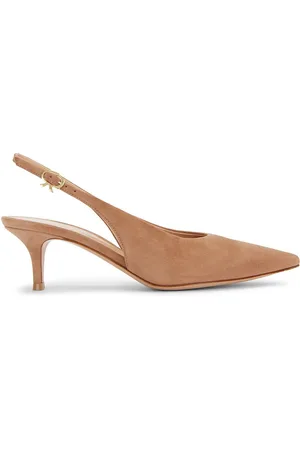 Gianvito Rossi Camoscio Slingback Kitten Heel in
