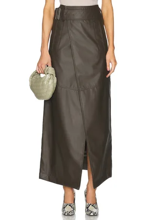 Burberry Front Slit Midi Skirt in