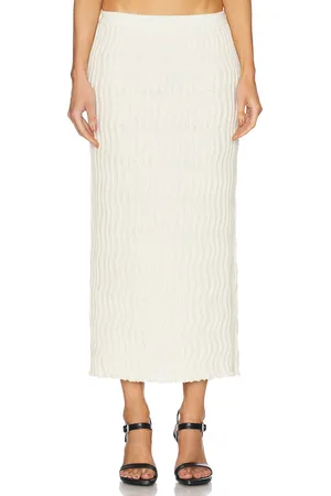 Bottega Veneta Rib Knit Midi Skirt in