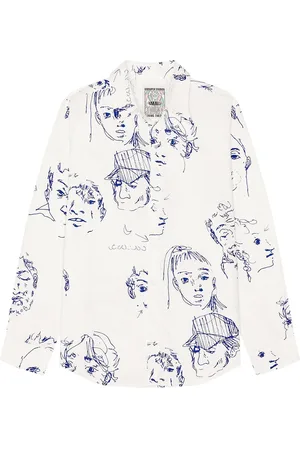 KIDSUPER STUDIOS Doodle Faces Button Up Shirt in