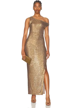 Norma Kamali Drop Shoulder Fitted Gown in