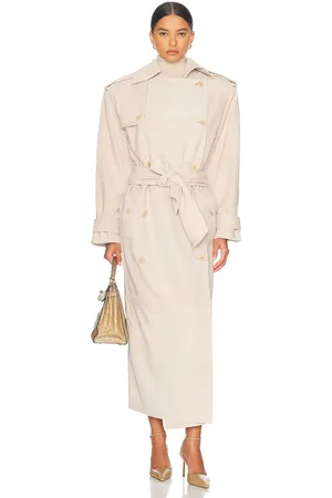 Helsa Suede Trench Coat in