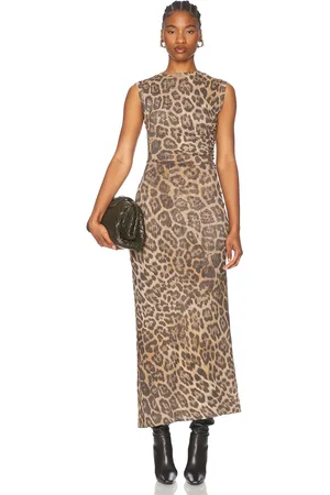 Stella McCartney Leopard Mesh Sleevless Dress in