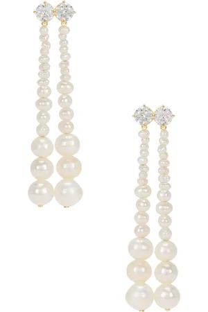 COMPLETEDWORKS Freshwater Pearl CZ Earrings in