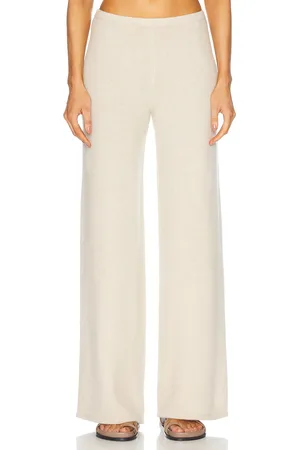 SPRWMN Wide Leg Pull On Cashmere Pant in