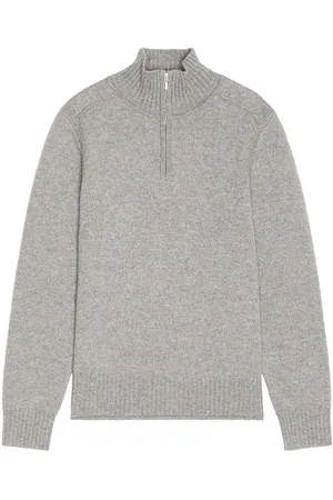 Guest In Residence Half Zip Turtleneck Sweater in Cashmere in