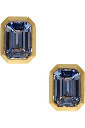 Azlee Rich Small Sapphire Stud Earrings in