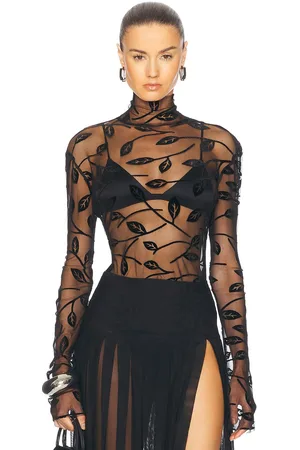 Norma Kamali Long Sleeve Turtleneck Top in