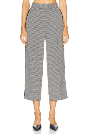 Simkhai Miki Cropped Button Hem Pant in