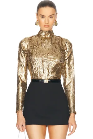Ganni Long Sleeve Cut Out Top in