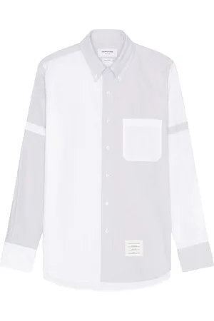 Thom Browne Straight Fit Long Sleeve Fun Mix Button Down in