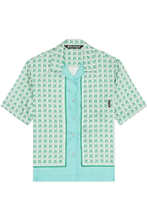 Palm Angels PA Diamonds Bowling Shirt in