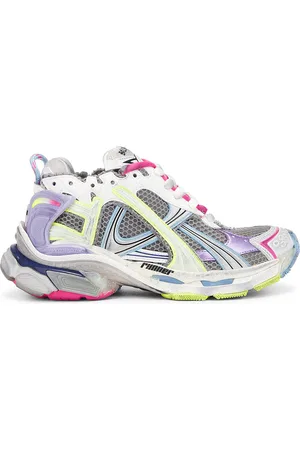 Balenciaga Runner Gradient Sneaker in Grey Lilac Yellow Blue & White