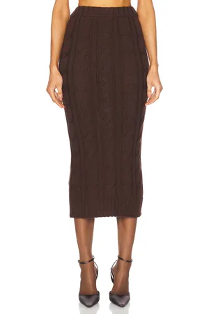 Rowen Rose Long Knit Skirt in