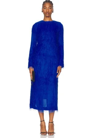 Oscar de la Renta Long Sleeve Midi Dress in