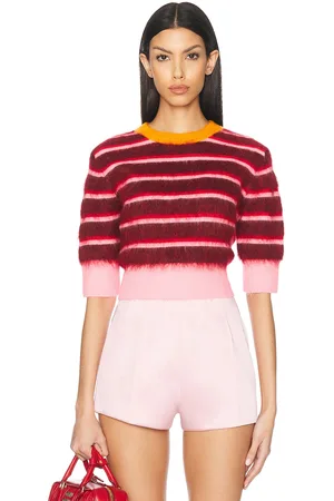 Christopher John Rogers Cropped Ringer Sweater in