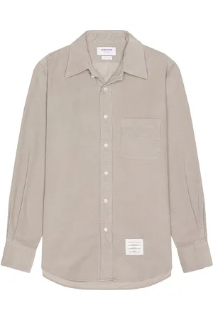 Thom Browne Straight Fit Corduroy Shirt in