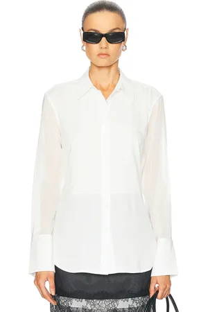Helmut Lang Long Sleeve Button Up Blouse in