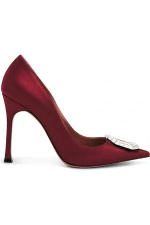 Amina Muaddi Camelia 105 Satin Pump in