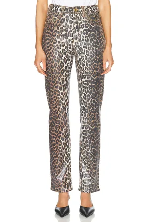 Ganni Foil Print Carri Chain Pant in