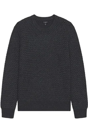 CLUB MONACO Cash Basketweave Crew Sweater in