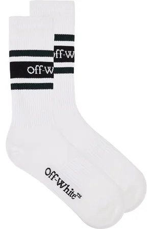 OFF-WHITE Stripes Logo Socks in