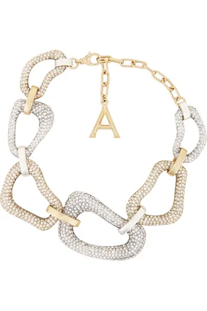 AREA Crystal Link Necklace in