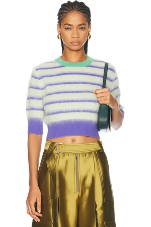 Christopher John Rogers Cropped Ringer Sweater in