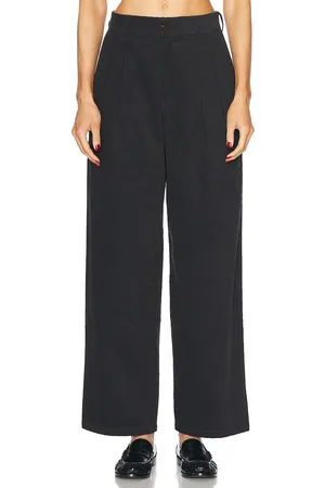 WAO Wide Leg Pleated Corduroy Pant in