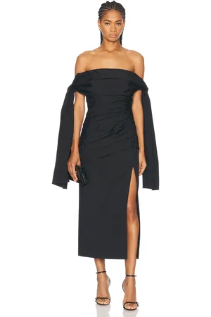 Carolina Herrera Off The Shoulder Midi Dress in