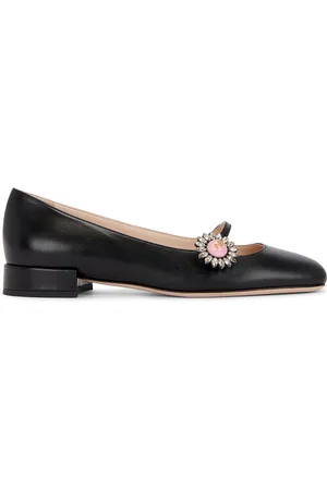 VALENTINO GARAVANI Preshoes Ballerina Flat in Nero Crystal & Rosa