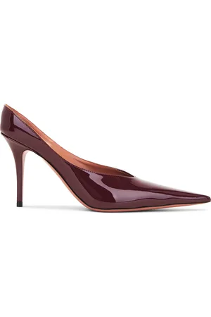 Amina Muaddi Anok 90 Patent Mule in