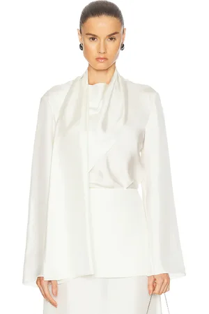 Rohe Long Sleeve Silk Foulard Top in