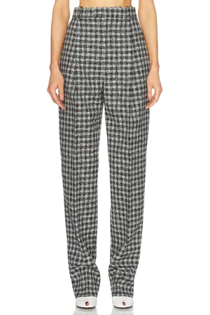 Bottega Veneta Pleated Pant in Black Pear & Khaki