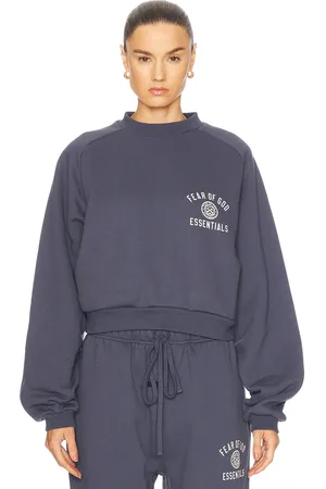FEAR OF GOD Cropped Crewneck Sweatshirt in