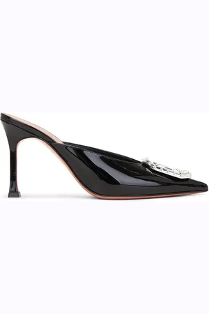 Amina Muaddi Camelia 90 Patent Mule in
